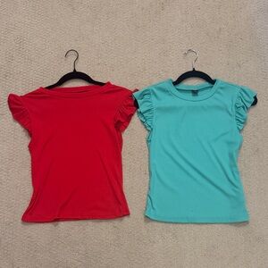 Set of western ruffle tops